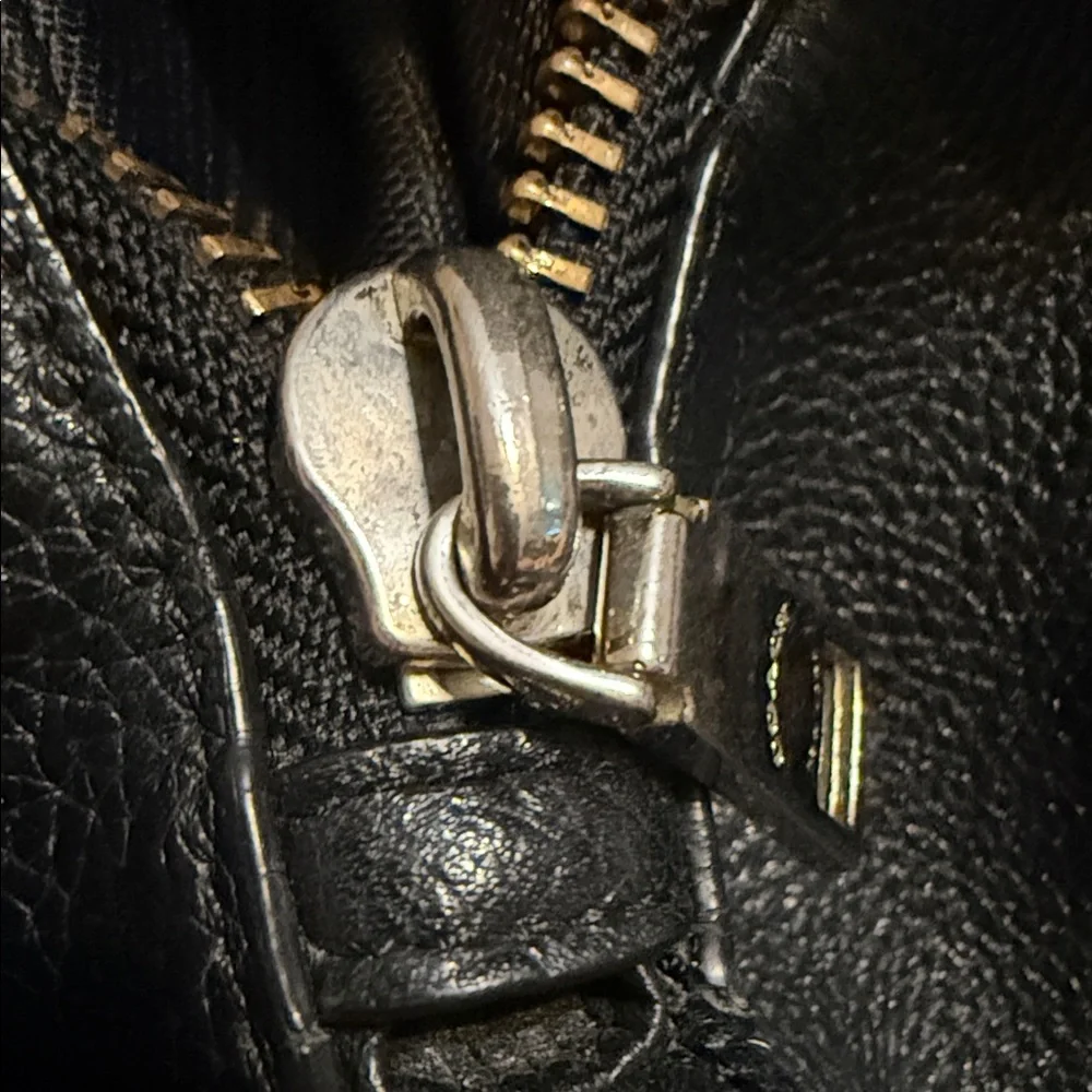 Coach Prairie Whiplash Satchel Crossbody Handbag Black Pebbled Leather preowned - Picture 14 of 16